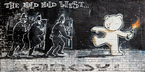 Banksy Mild Mild West mural, Bristol